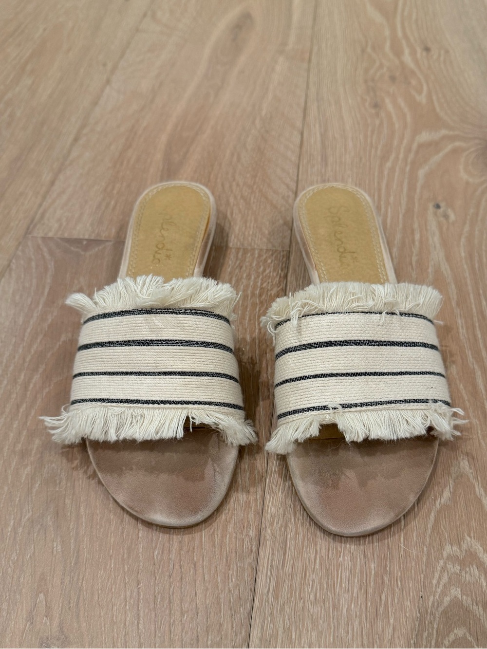 Splendid Fringe Slide Sandals Mules
